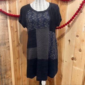 Style&Co Blue and Gray Knit Dress